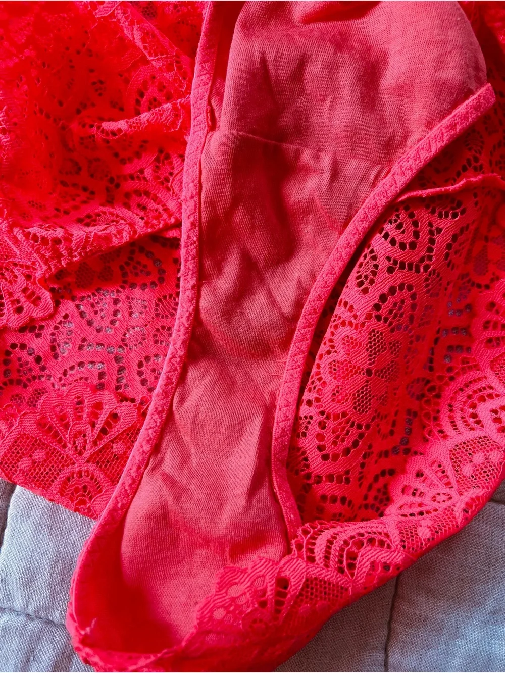 Bravissimo Millie Bra & Matching Brief in Neon Coral